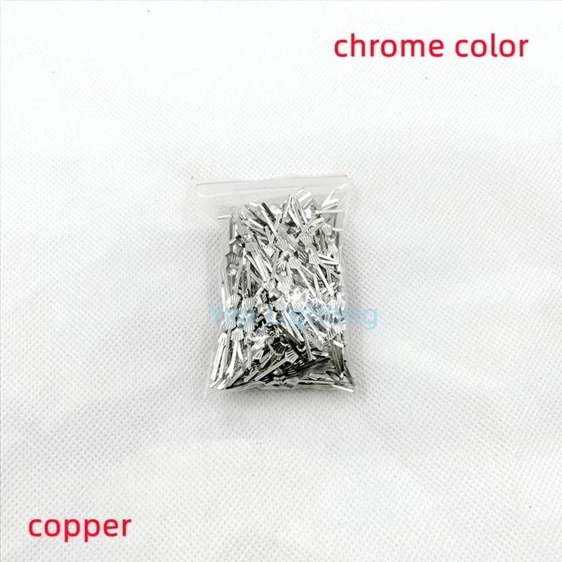 2,5 cm 200 pièces couleur chrome