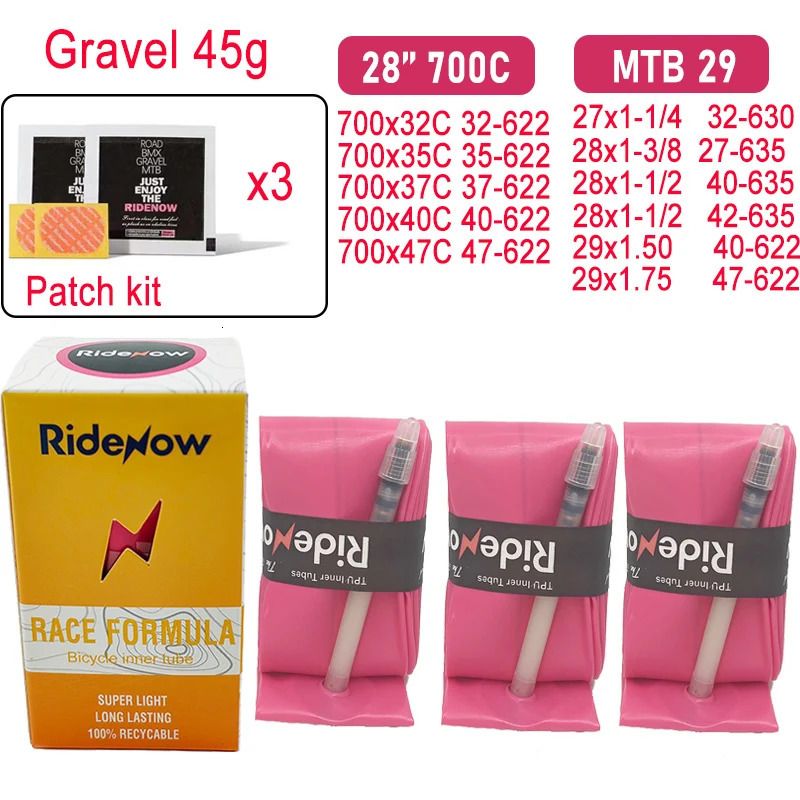 3pcs 45g Gravel-65mm with Patch Kit