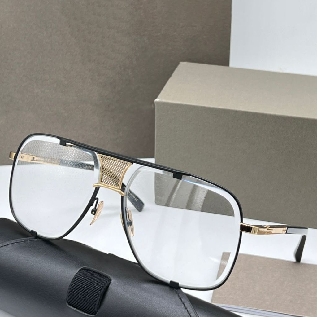 Black Gold Frame Clear Lens