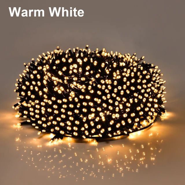 Warm White-Eu 100leds Plug-10m