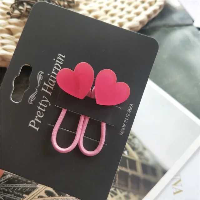 2pcs heart rose red