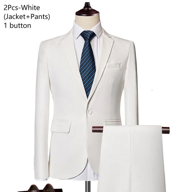 traje blanco de 2 piezas