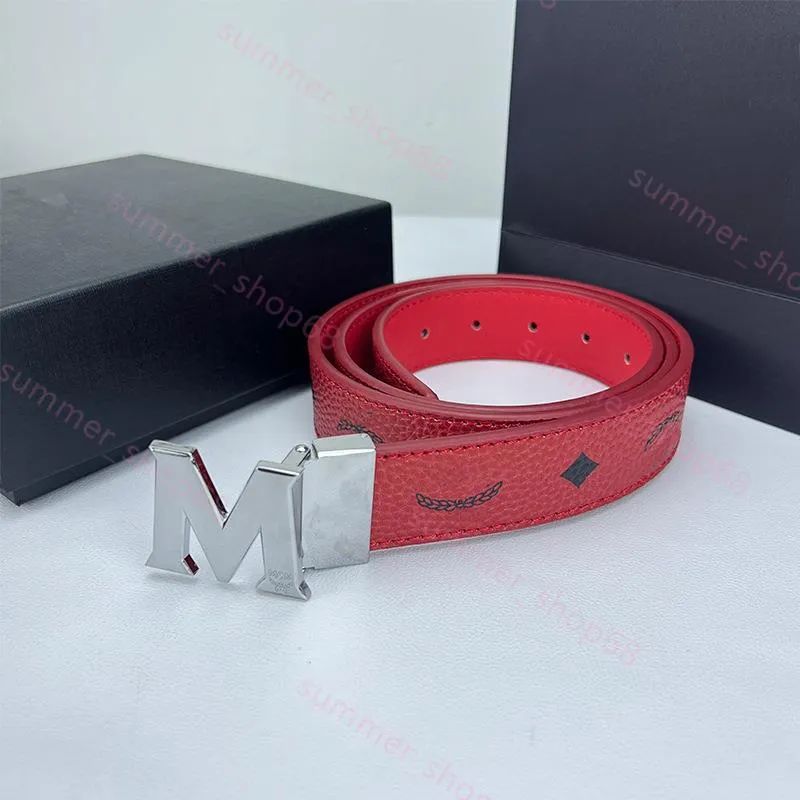 red + silver buckle