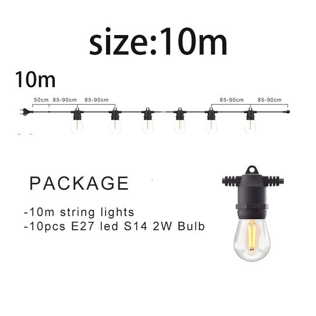 10m String Lights 2w-Us Plug-110v