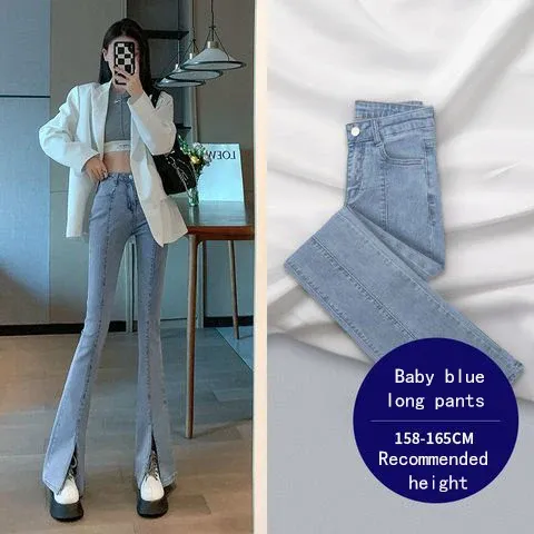 Babyblauwe lange broek