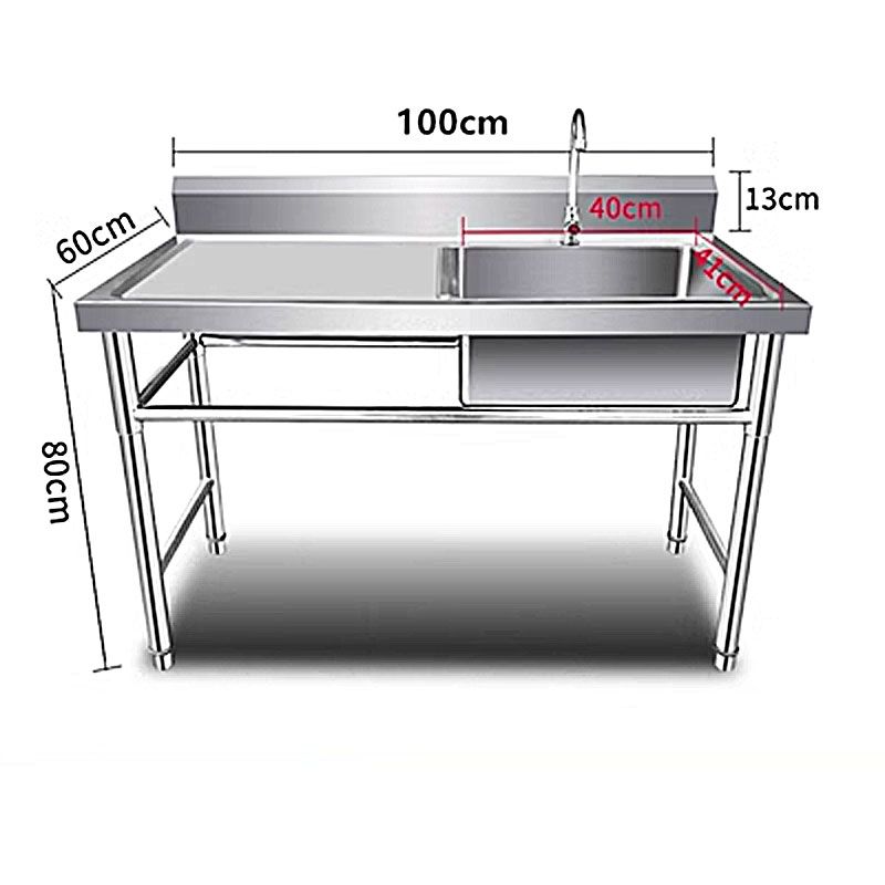 100*60*80 Enkele spoelbak linksdek