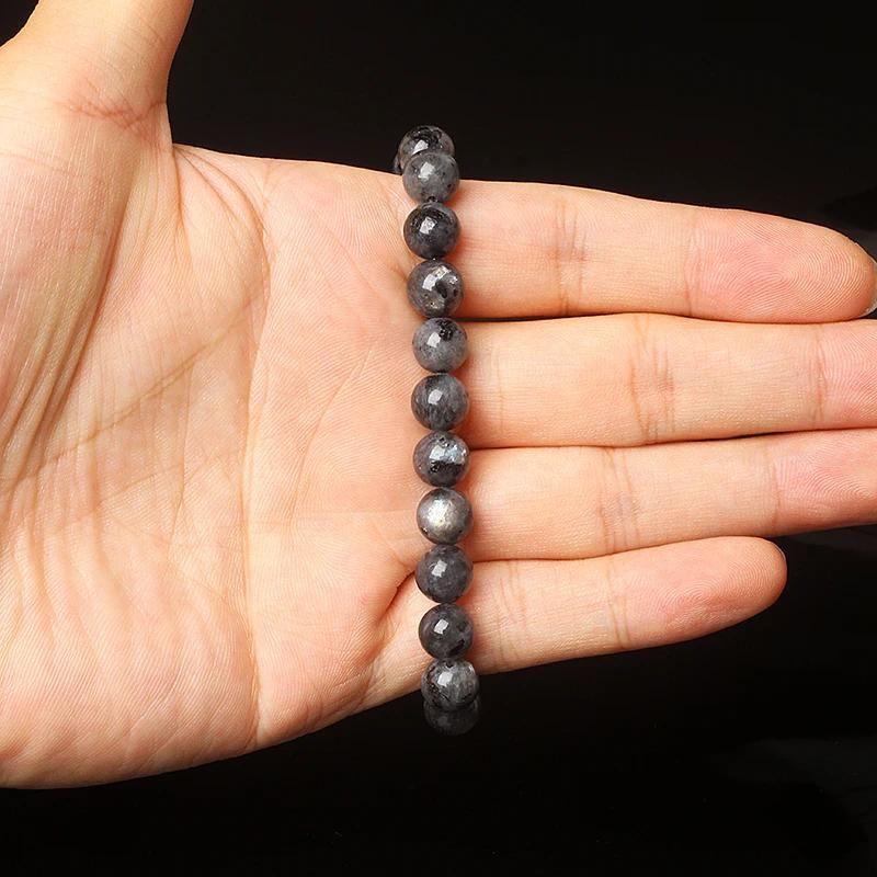 Perles de 6 mm 17 cm-6,69 pouces Noir