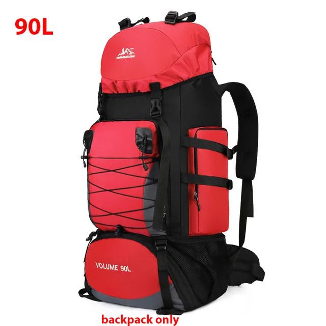 90L赤いバッグ