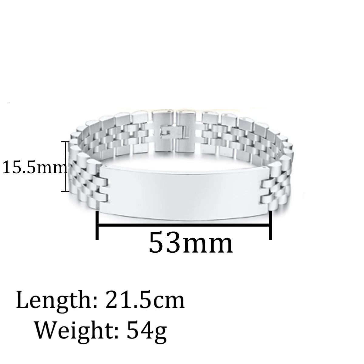 Argent 15mm21.5cm-Pas de Gravure