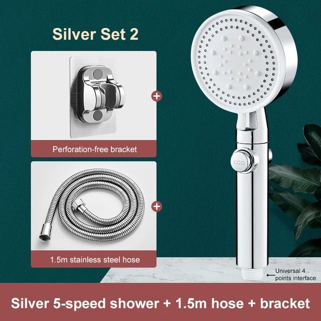 Silver Shower Set