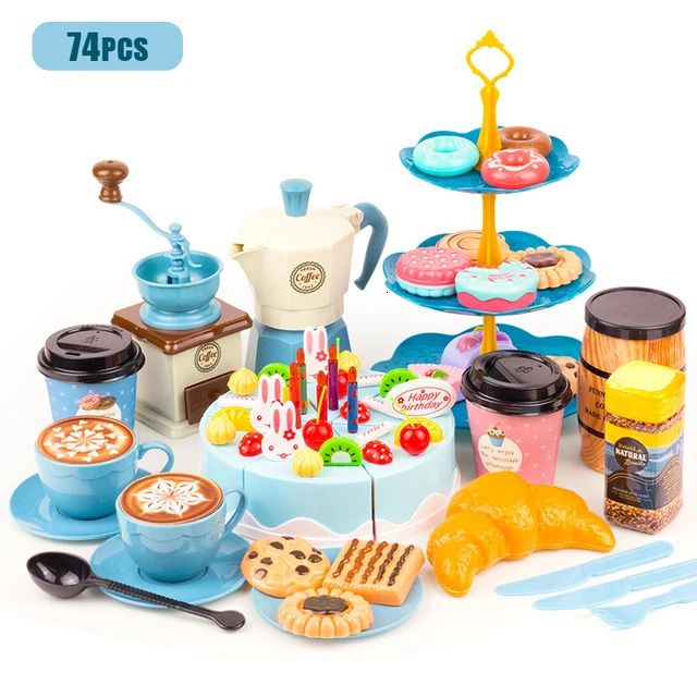 74pcs Coffee Blue