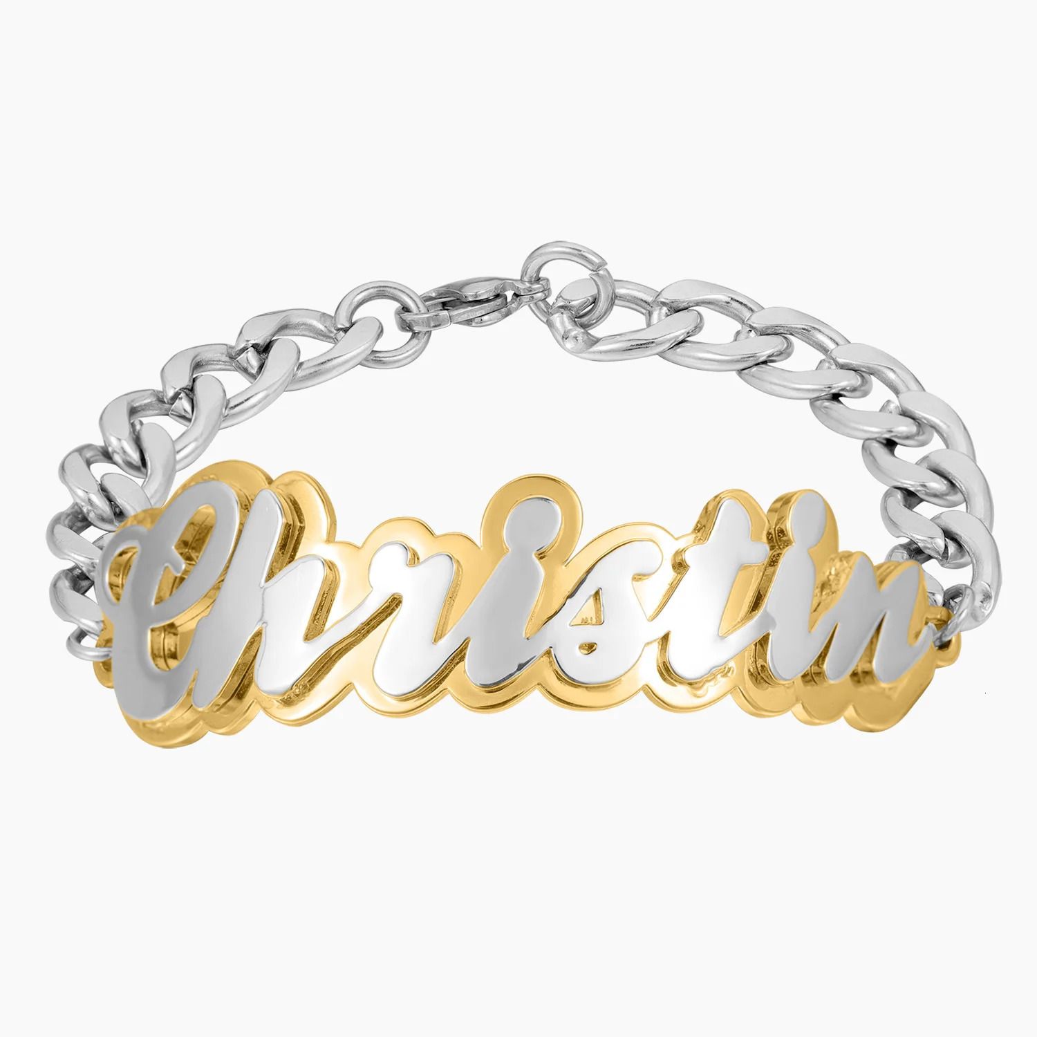 Silver-gold-5mm Cuban Chain