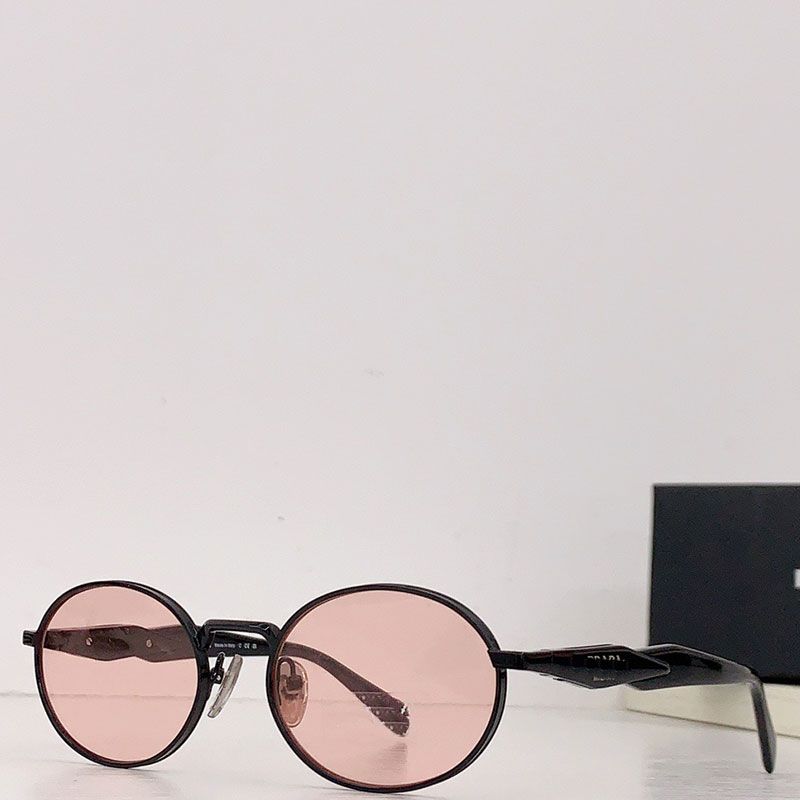 Black frame and pink lenses