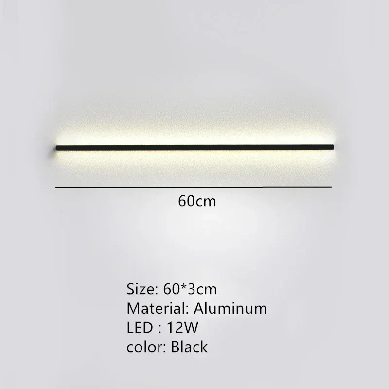 Luce calda 60 cm-Nero