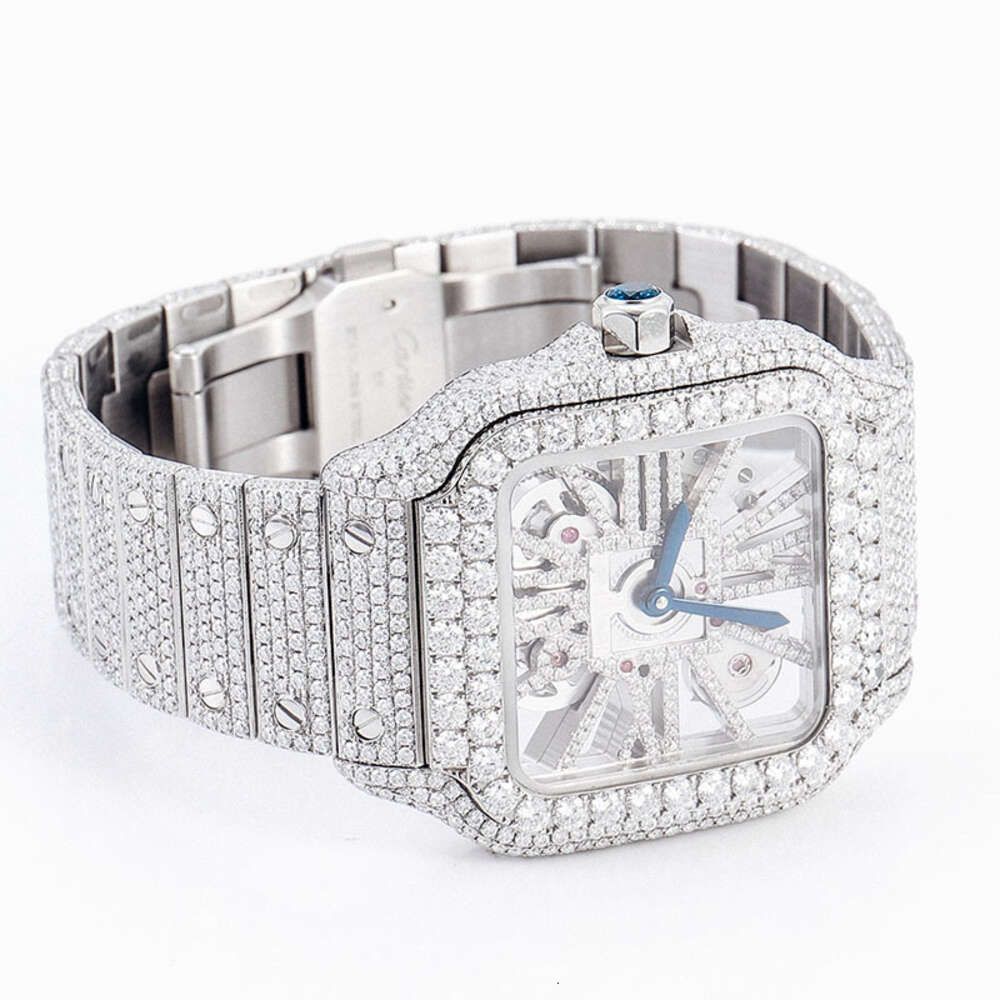 Montre diamant blanc-moissanite