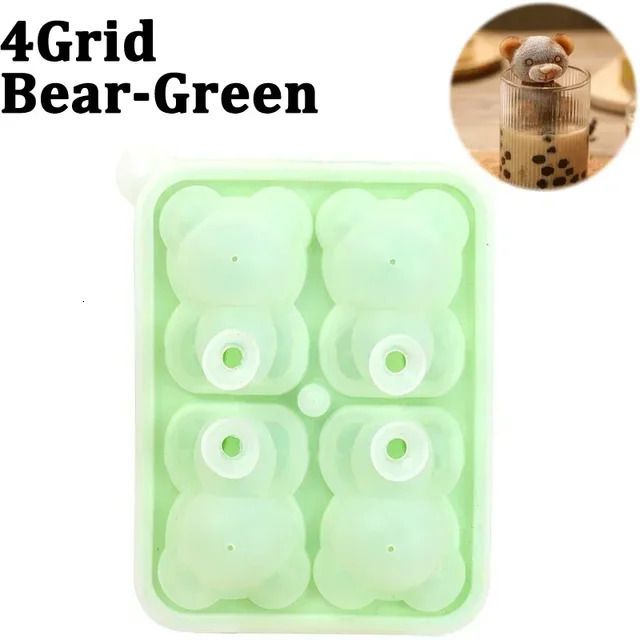 4 Grid Bear-Green-as the Picture