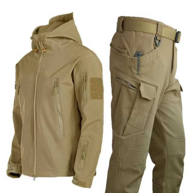 khaki x7 suit