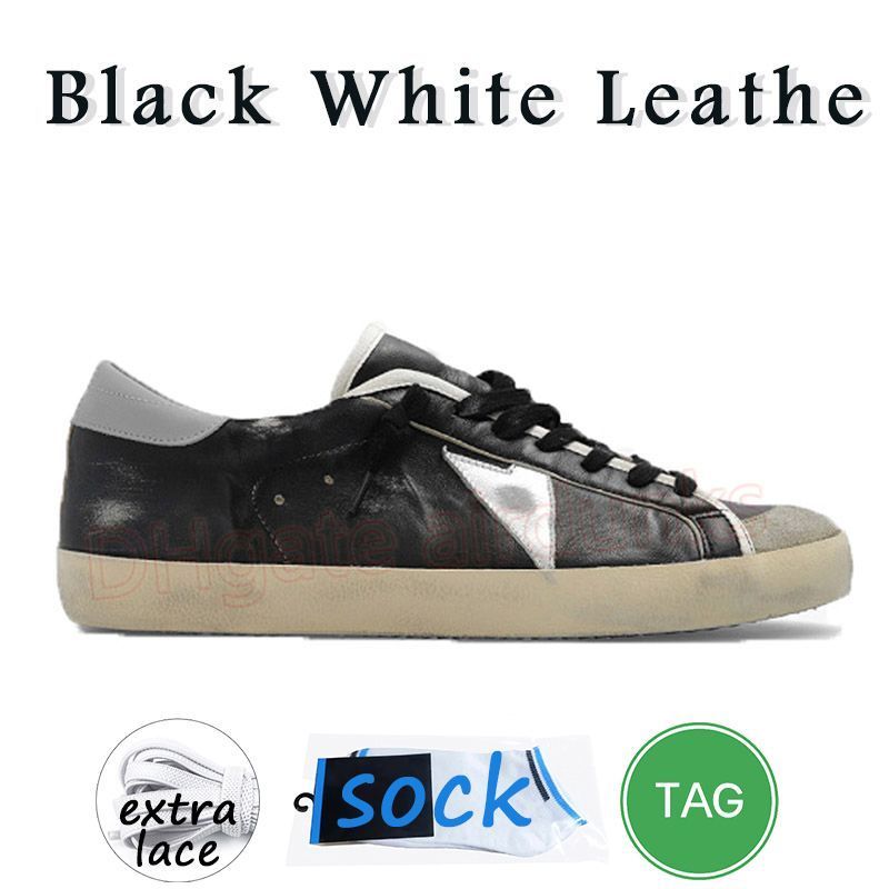 C56 Black White Leather