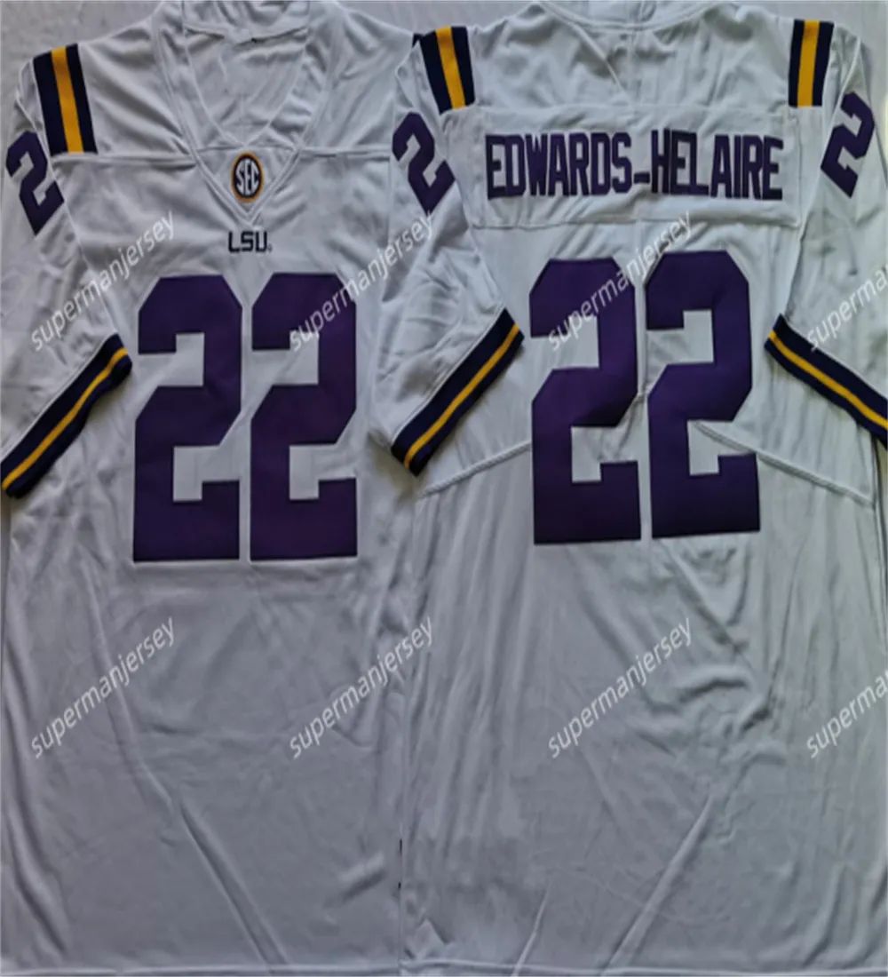 22 Clyde Edwards-Helaire White Jersey