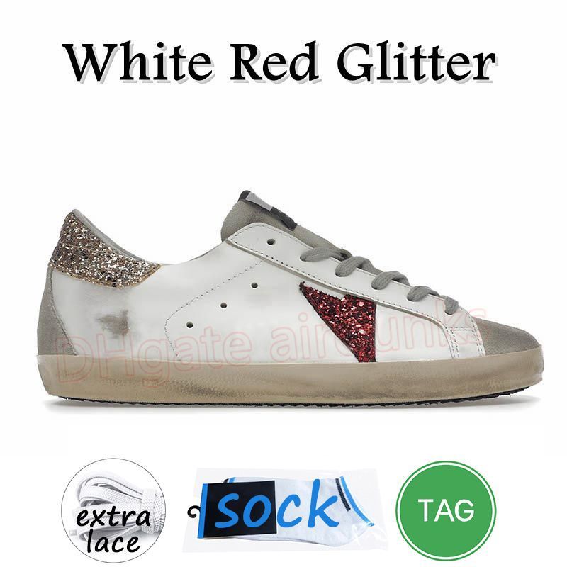 A37 White Red Glitter