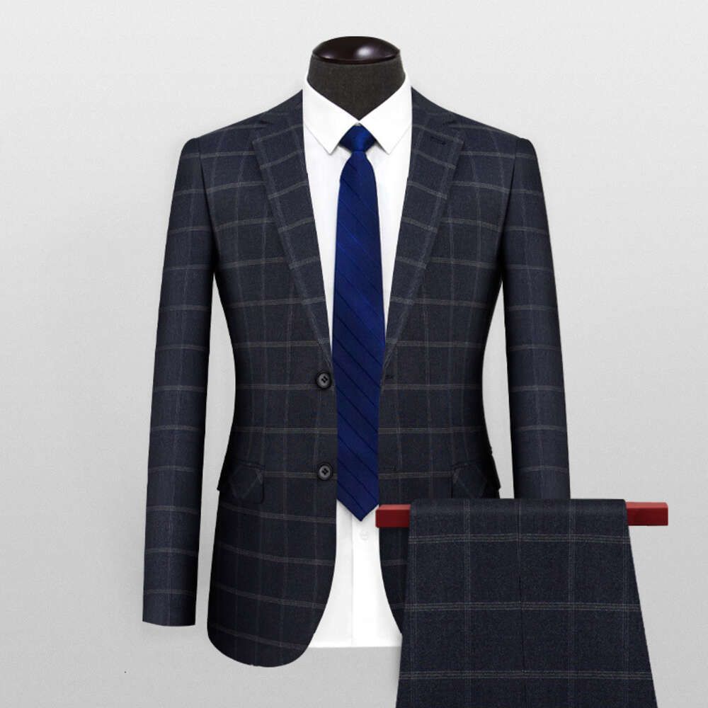 F8009 Blue Grid (Suit+Pantolon)