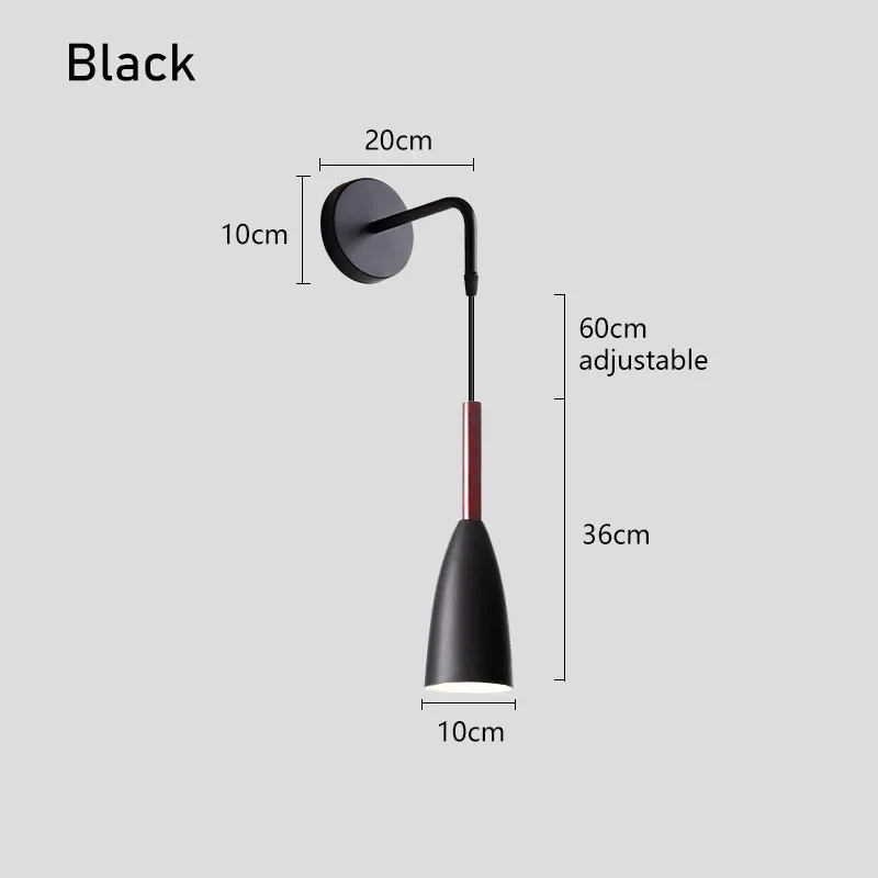 luce calda 3000K Nero 10cm