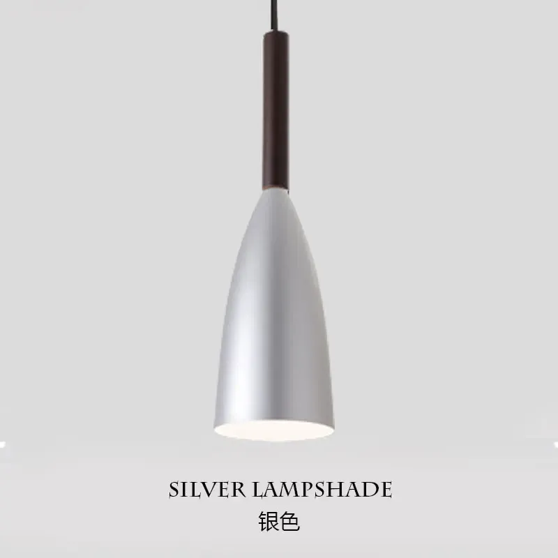 Cold White 1m wire Silver lampshade