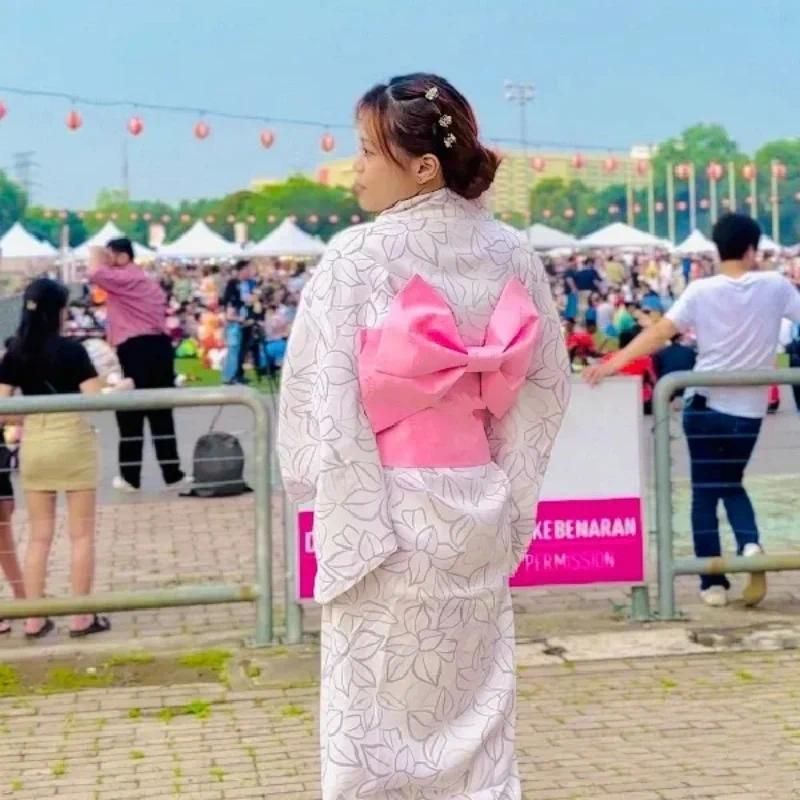 onesize kimono pink bow