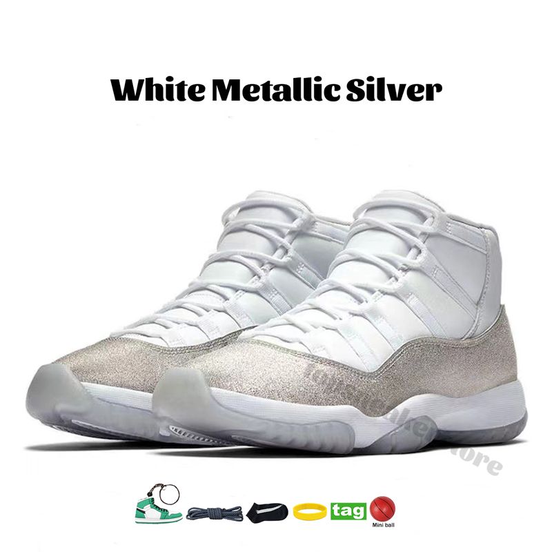 16 White Metallic Silver