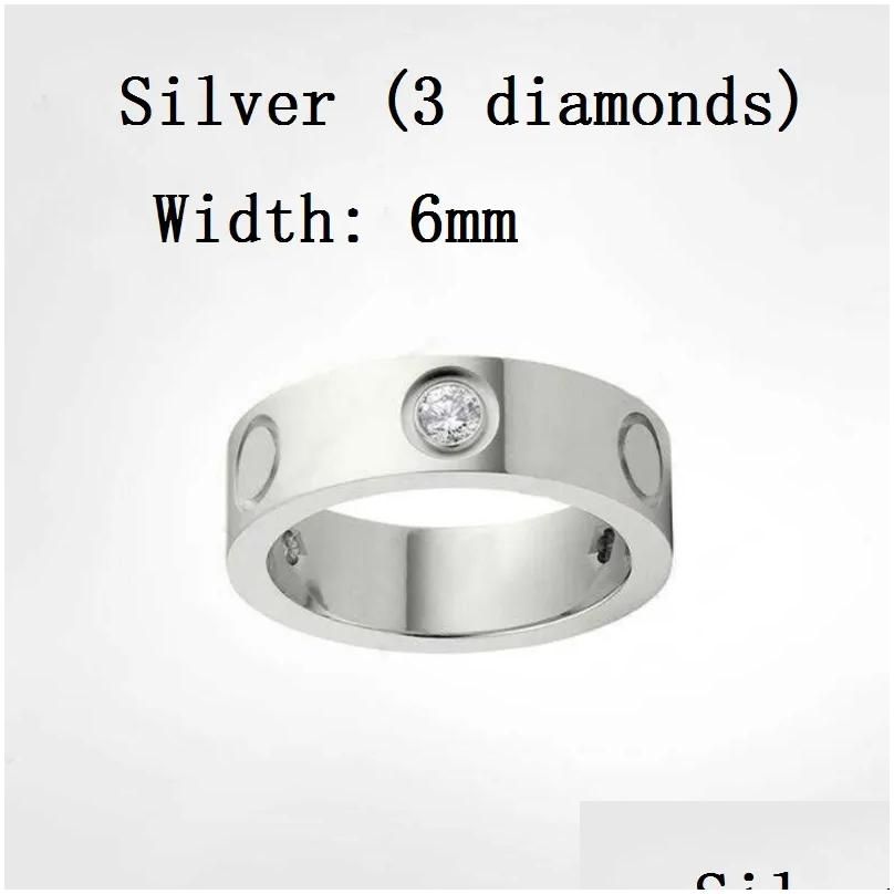 6mm silver med diamant