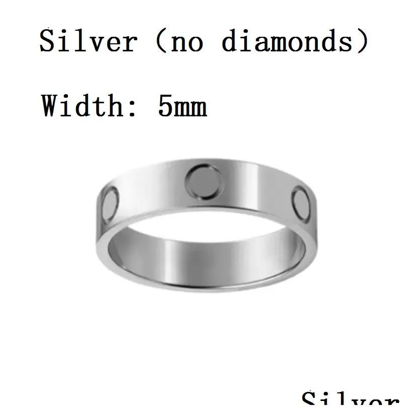 5mm silver ingen diamant