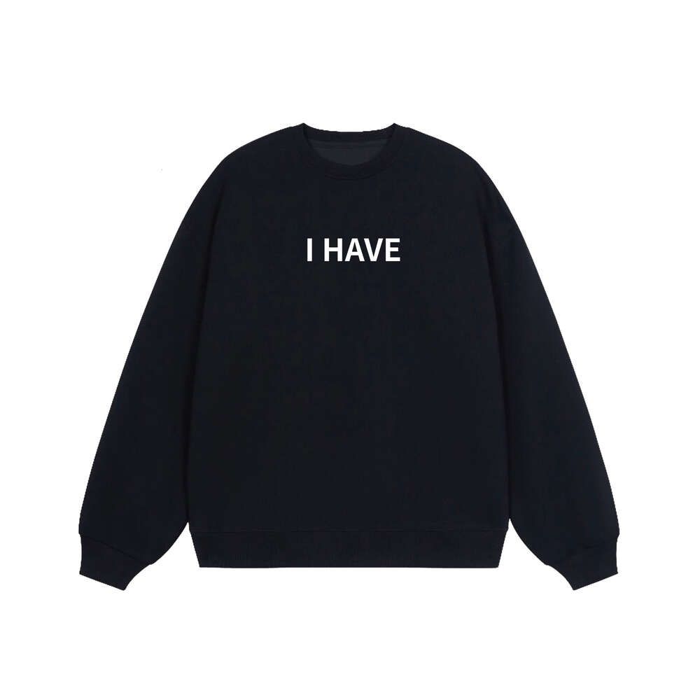 Black crew neck sweater