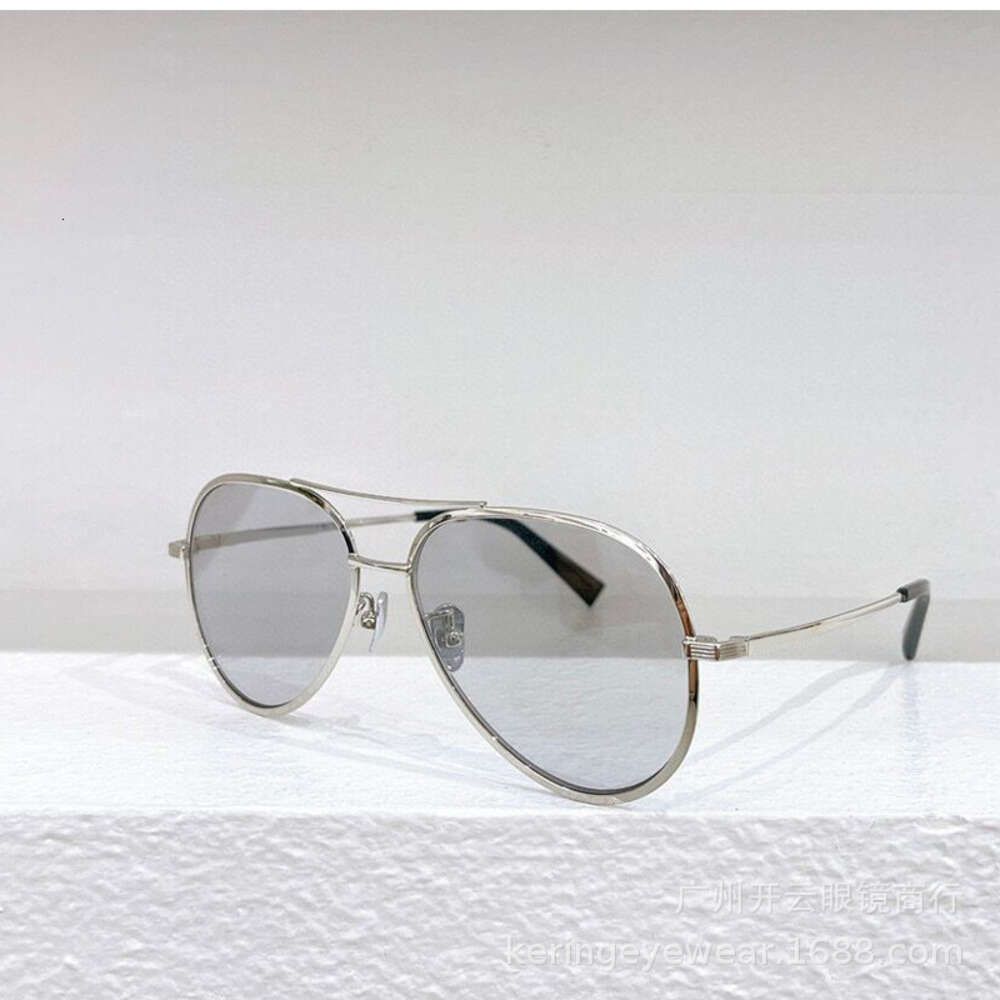 silver frame transparent gray