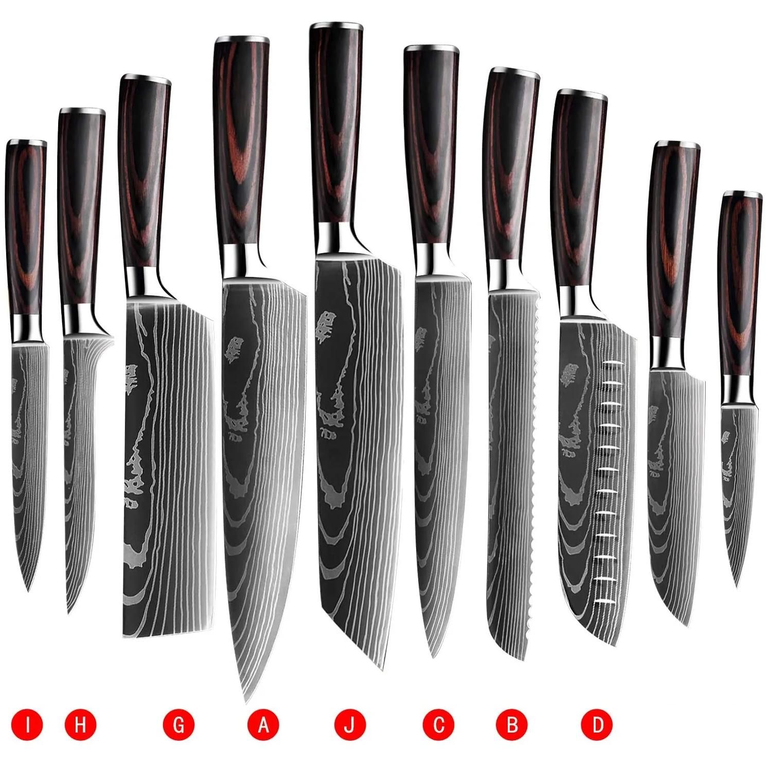 10Pcs Knife Set