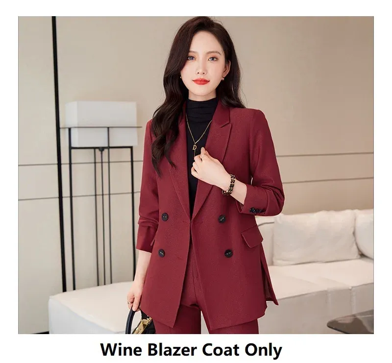 Wine Blazer Coat