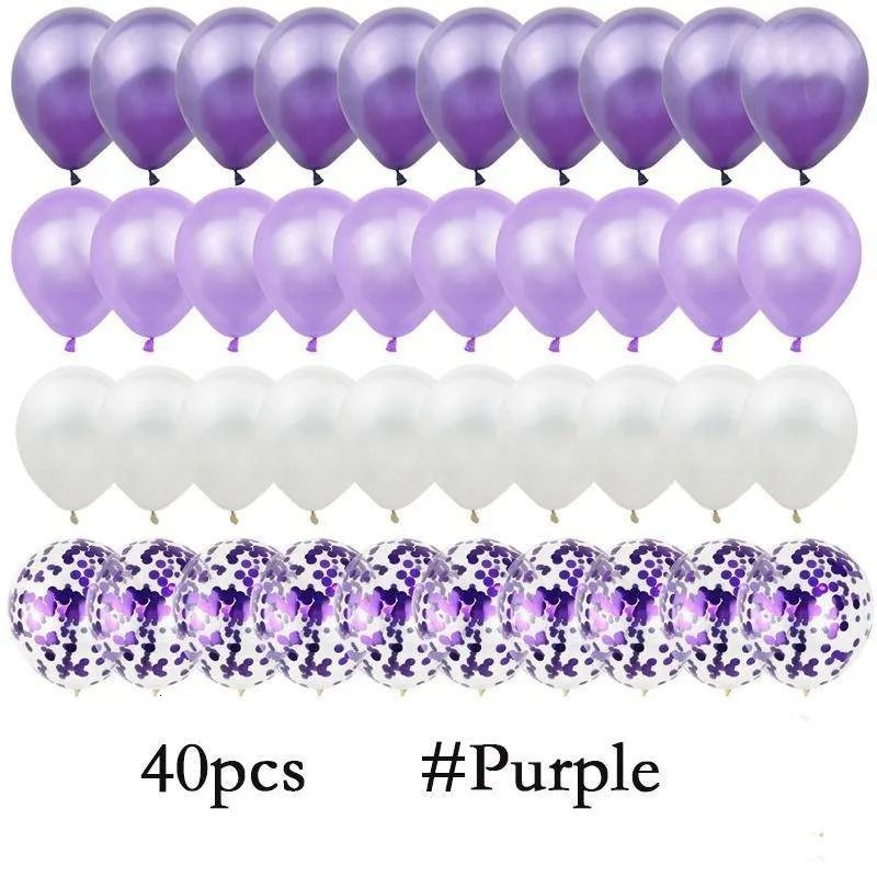 40pcs-purple-12inch