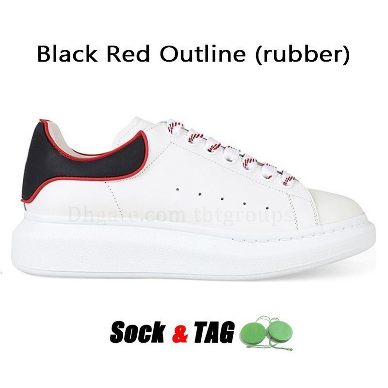 Black Red Outline (rubber) 36-45