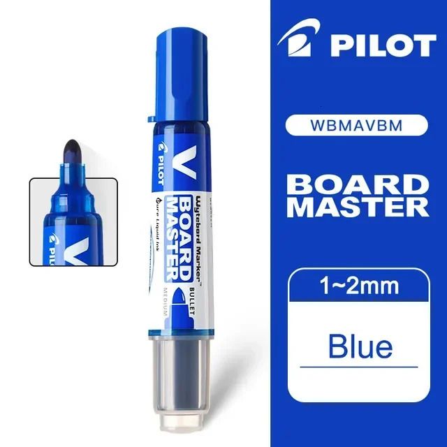 3 stycken blå penna