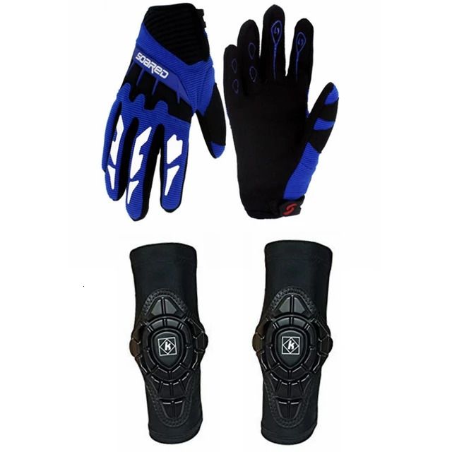 blue glove knee pad