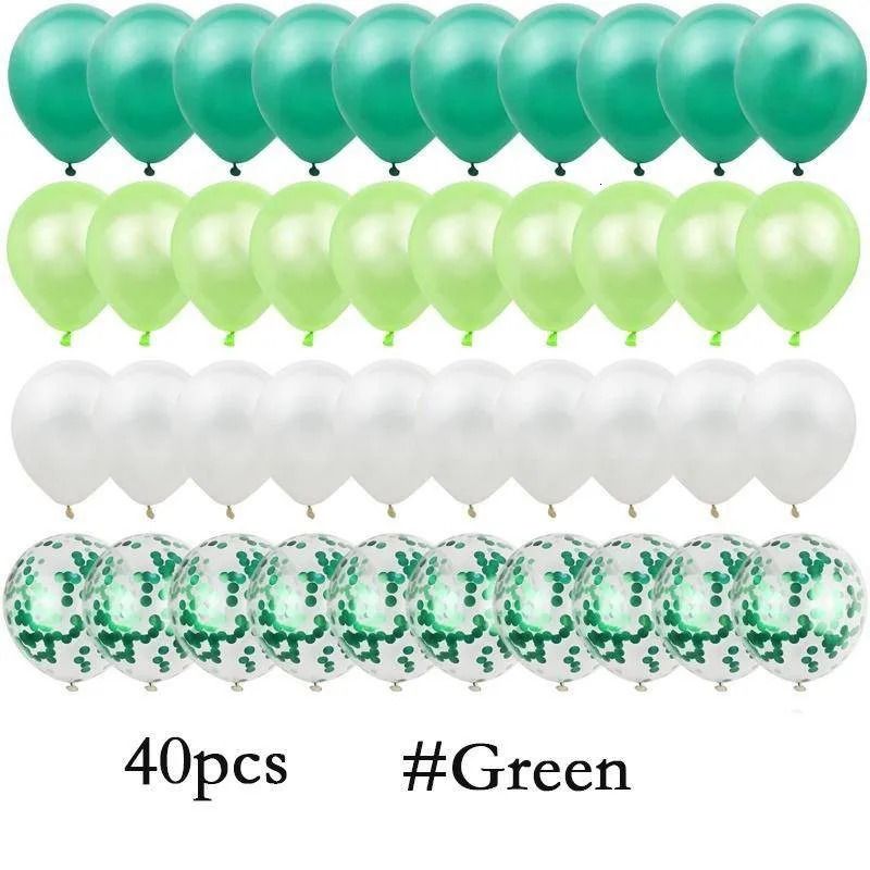 40 pièces-vert-12 pouces