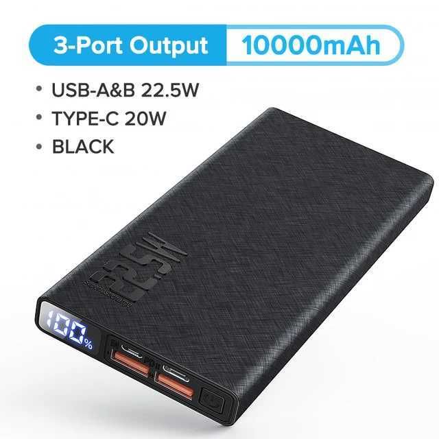 10000mAh svart