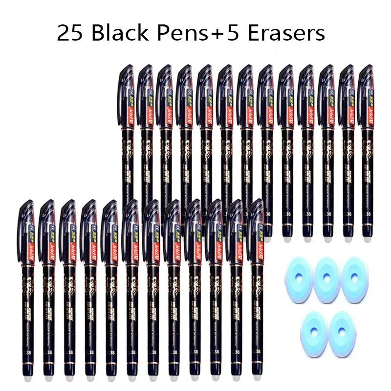 30pcs Black Pens Set