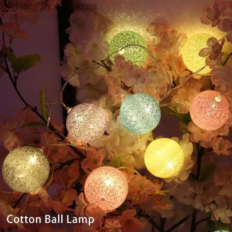 Lampe boule de coton