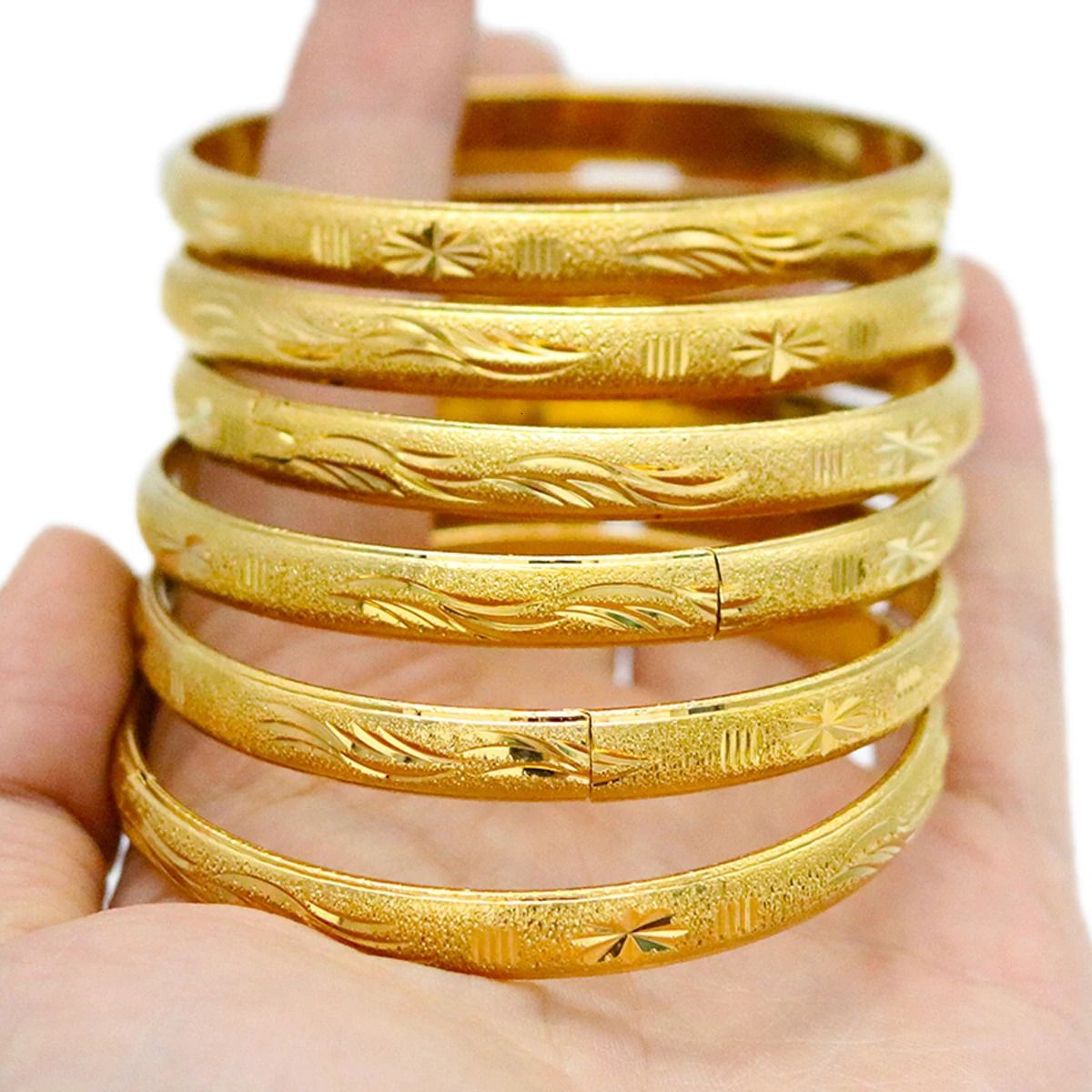 Dubaï Gold Bangles-62mm8