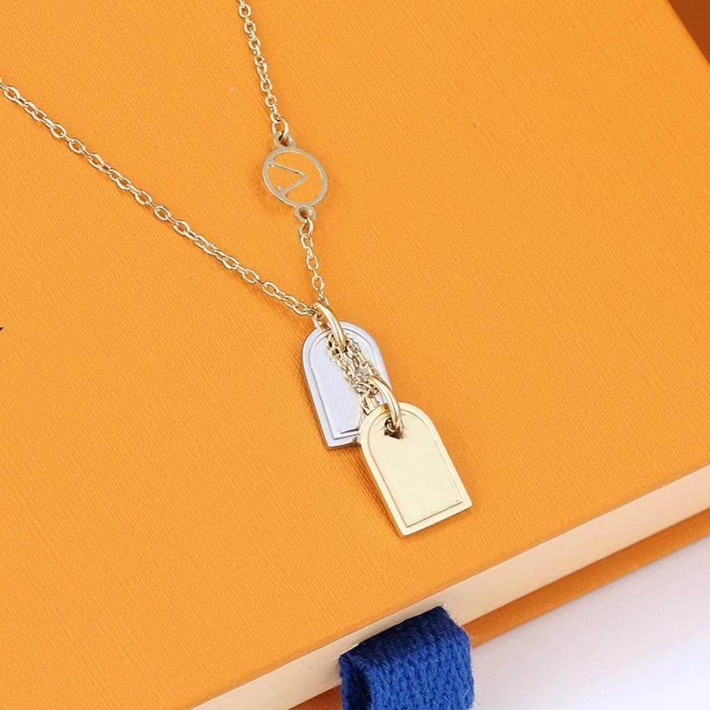 Double Nameplate Necklace