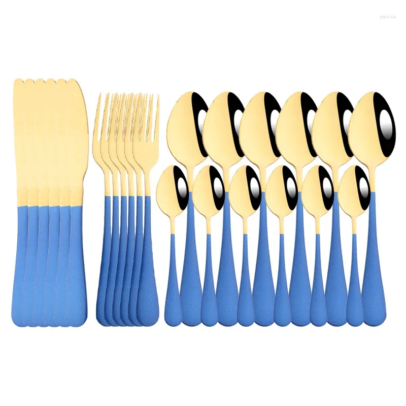 24Pcs Blue Gold