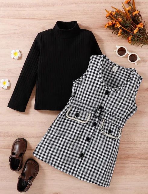 black plaid