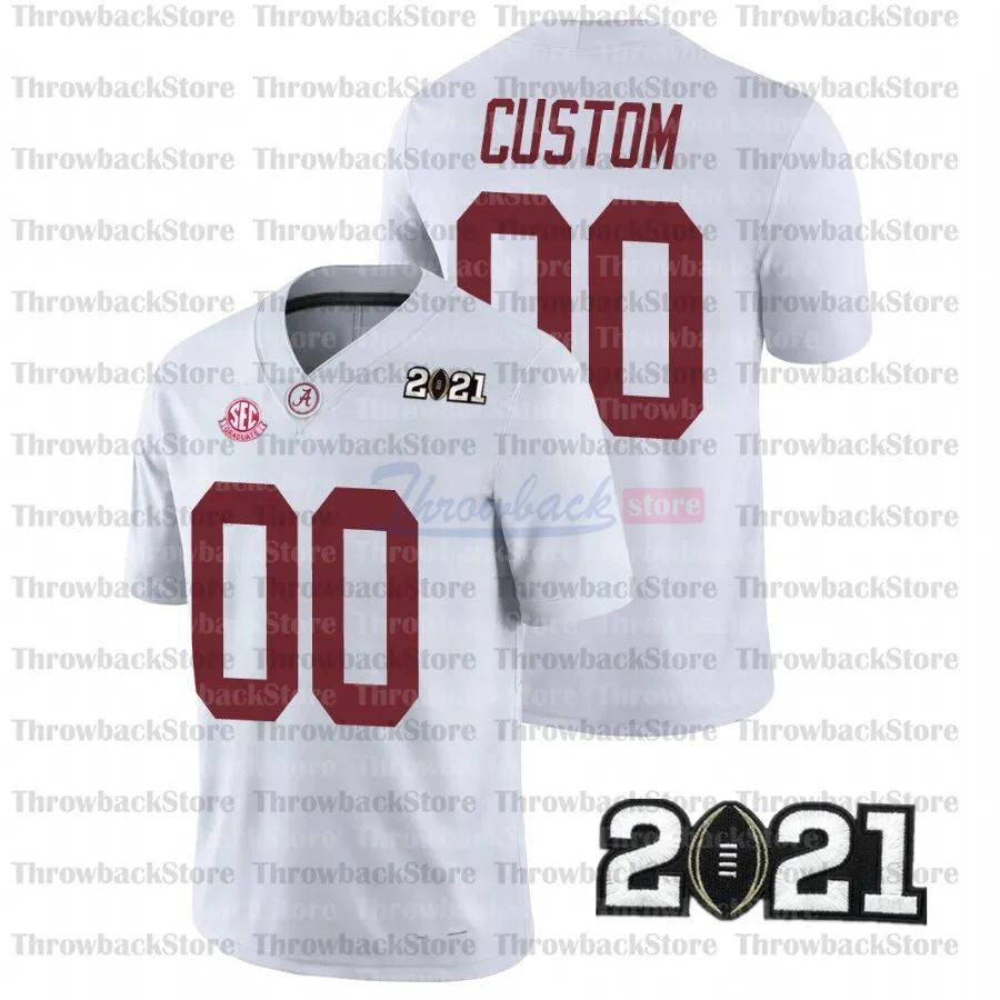 White with 2021 whith number patch