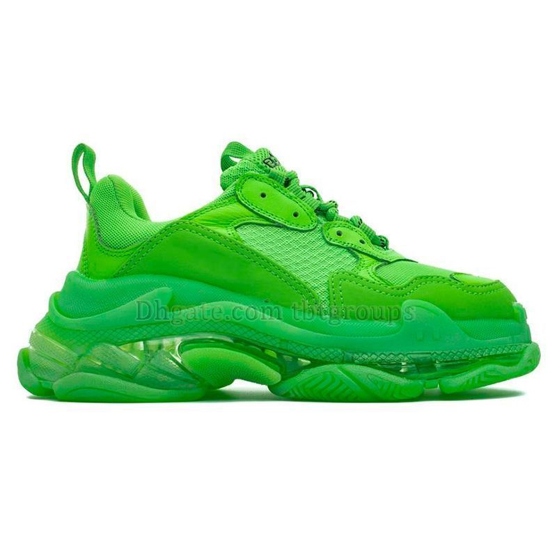 T52 36-45 Clear Sole Neon Green