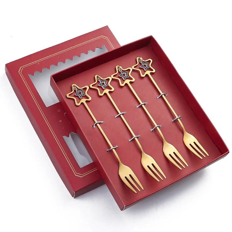 4Pcs Star fork red